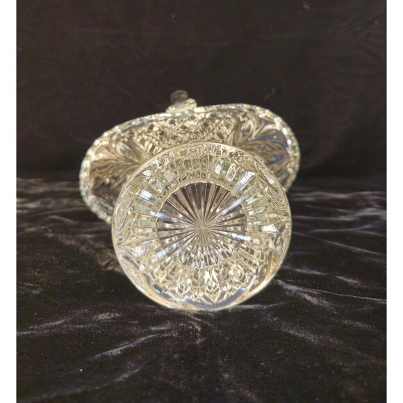 Vintage Princess House Crystal Diamond Cut Glass Basket with a Handle - Picture 14 of 14